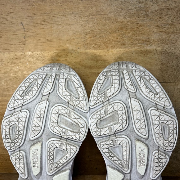 Hoka One One Bondi 8 REFLECTIVE Mens Size 10 Running Shoes Sneakers White - Picture 10 of 12